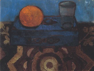 Nature morte avec boîte bleue